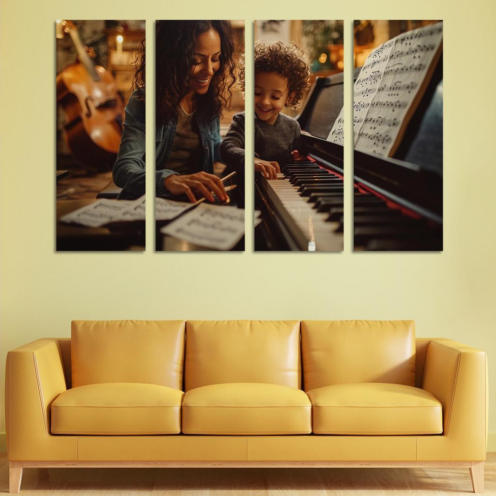 A Symphony Of Love A Mothers Unforgettable Melodies Canvas Paintings Frame
