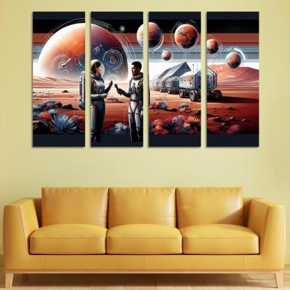 The Thrilling Future Of Human Space Travel Abstract Paintings Frame