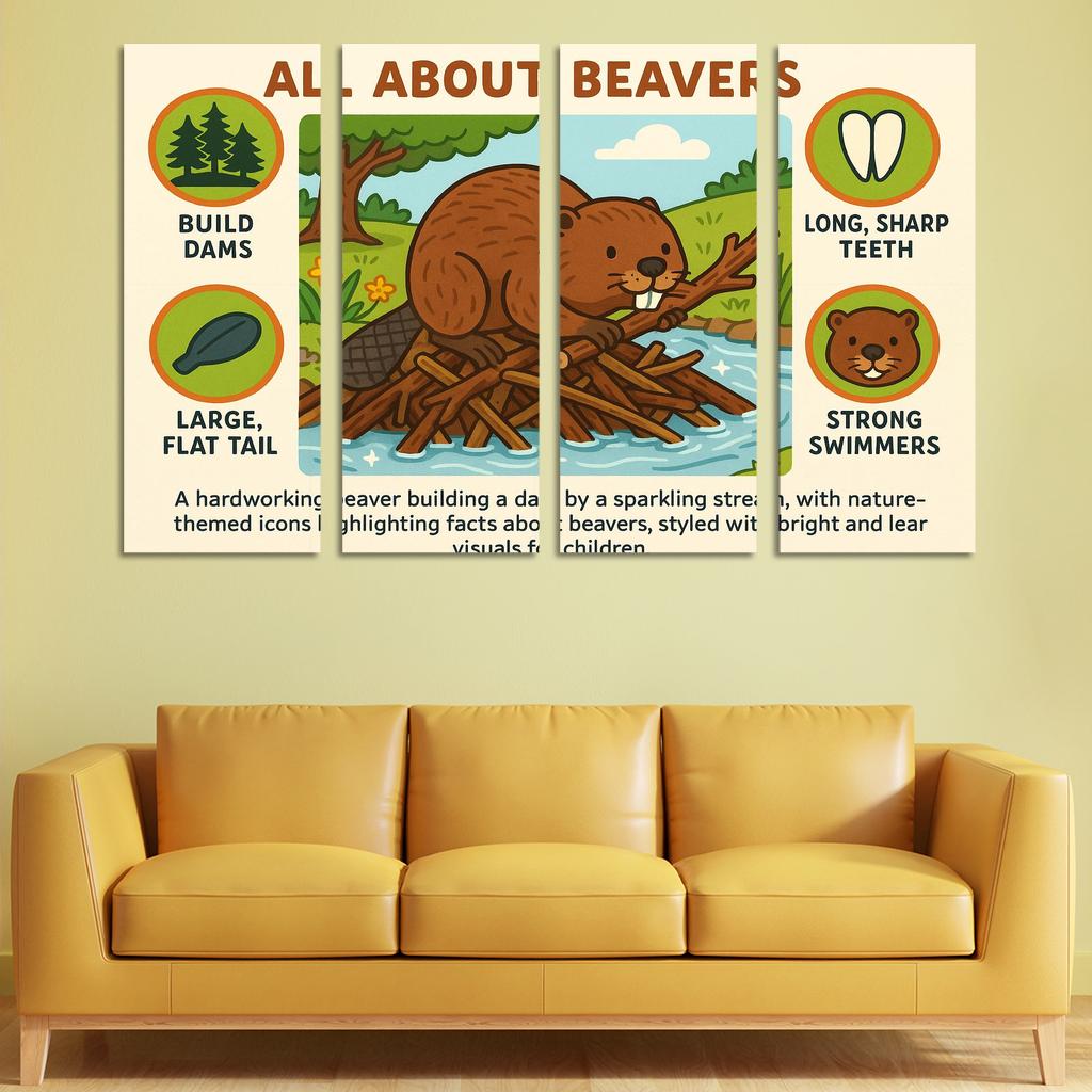 Brave Beaver Explorer Premium Artwork Frames