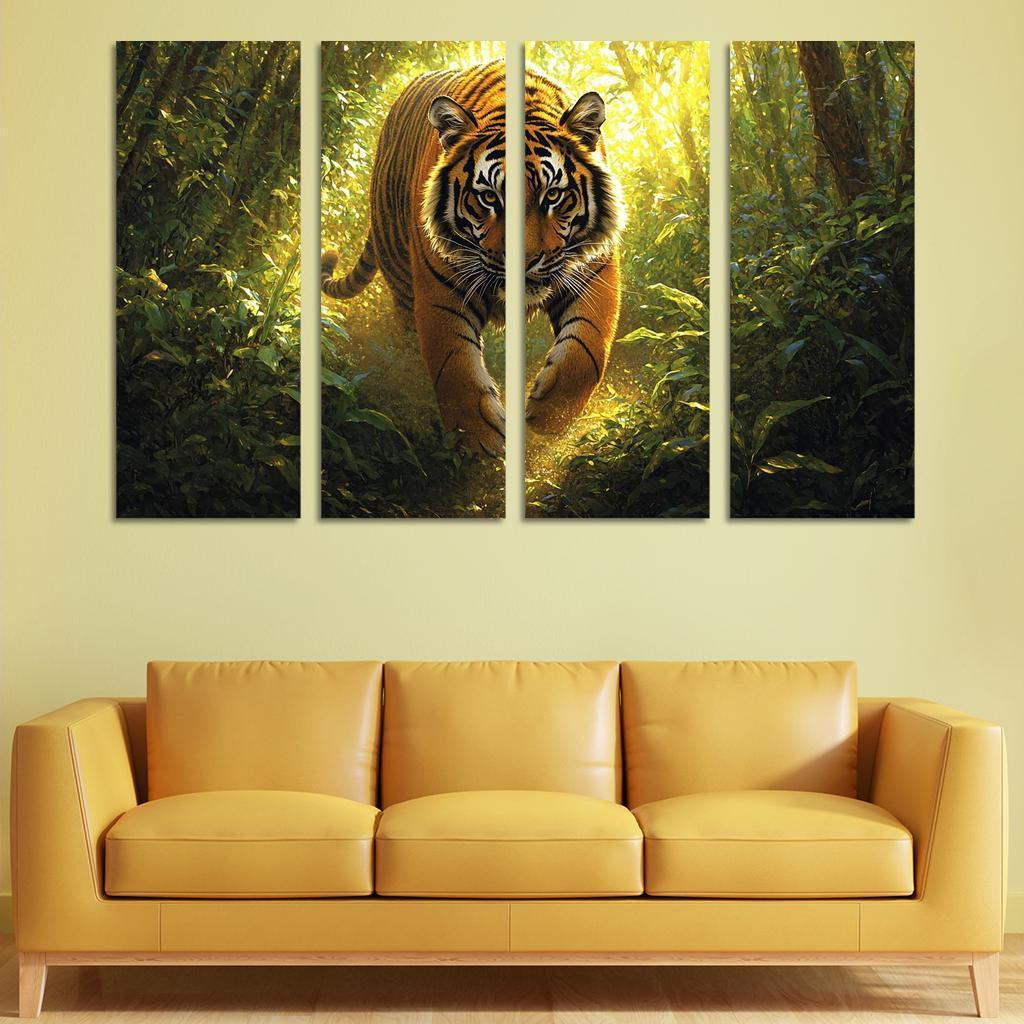 The Power Of The Tiger Canvas Paintings Frame