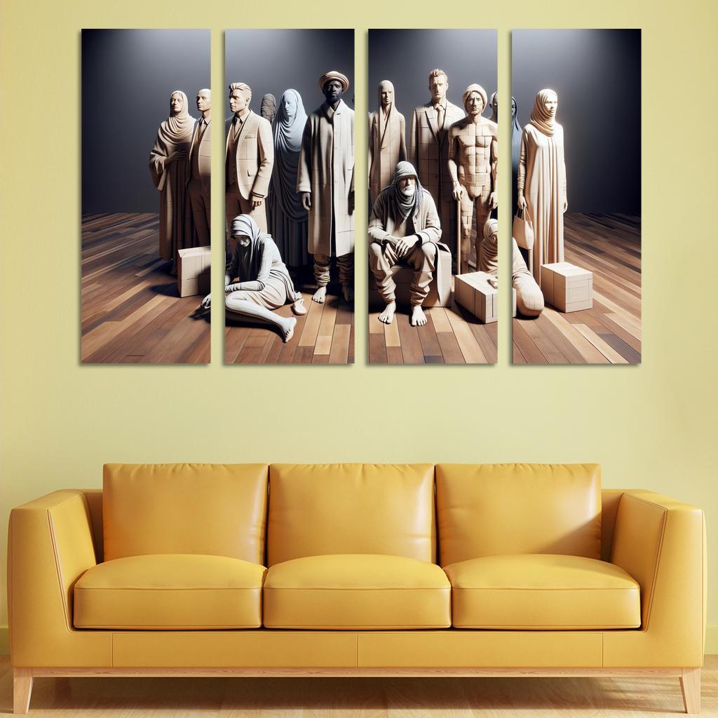 Empathy In Action Addressing Homelessness Through Art Multi-panel Paintings