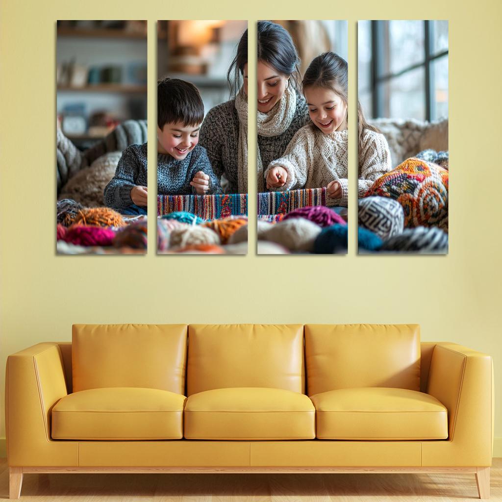 The Tapestry Of Togetherness Weaving Family Love Custom Paintings Frame