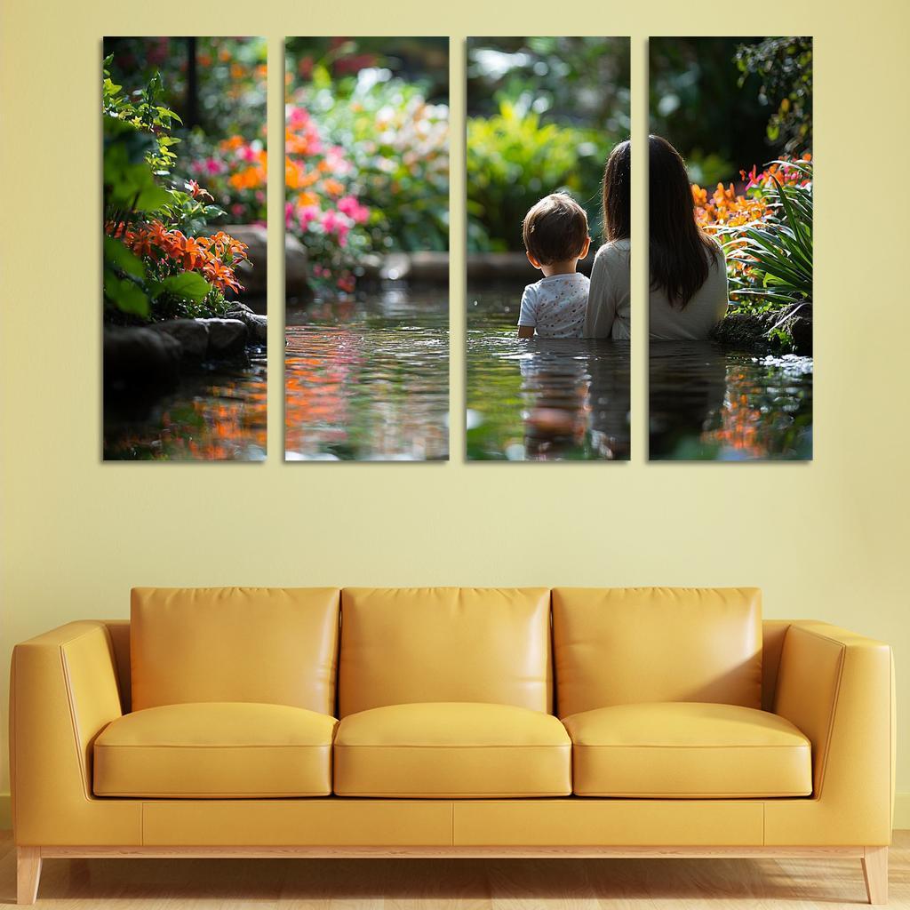 Reflections Of Love The Mirror Of Motherhood Custom Paintings Frame