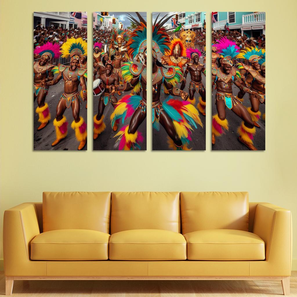 Junkanoo Parade - Bahamas Canvas Paintings Frame