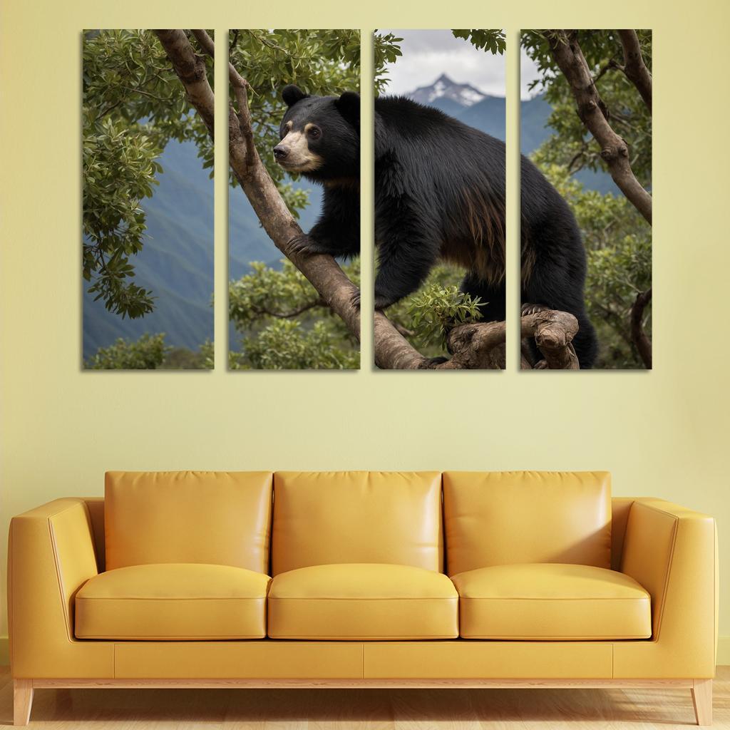 The Captivating Spectacled Bear South America's Only Bear Oil Paintings Frame