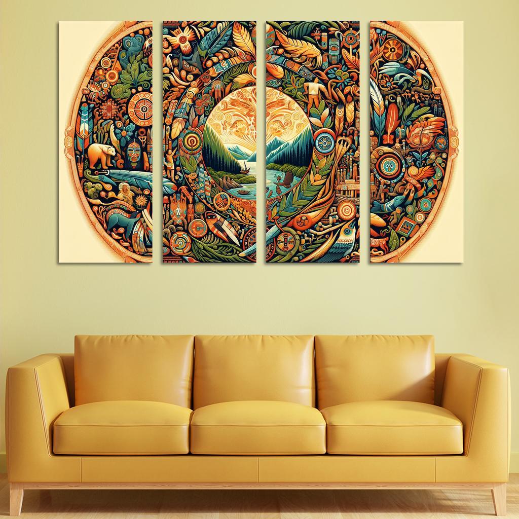Cultural Tapestry Celebrating Indigenous Heritage Custom Paintings Frame