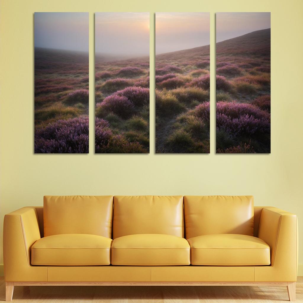 The Enveloping Embrace Of Misty Moors Multi-panel Paintings