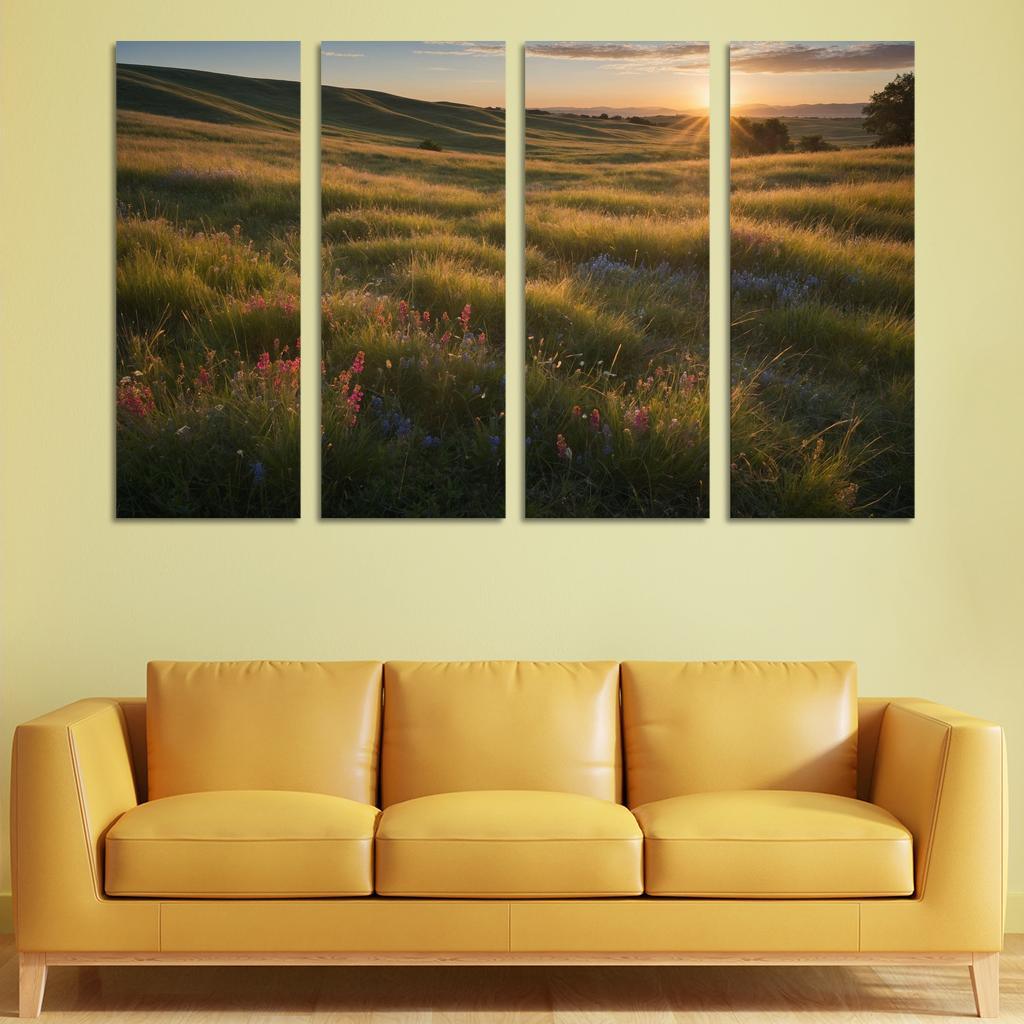 The Whispering Meadows Of Dewdrop Vale Modern Paintings Frame