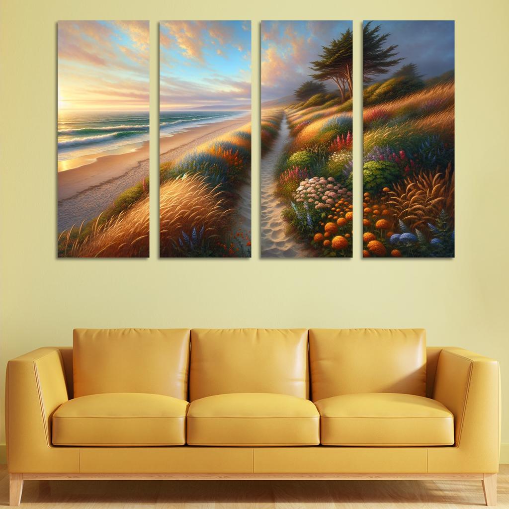 Mystic Shores Enchanted Beach Walks Multi-panel Paintings