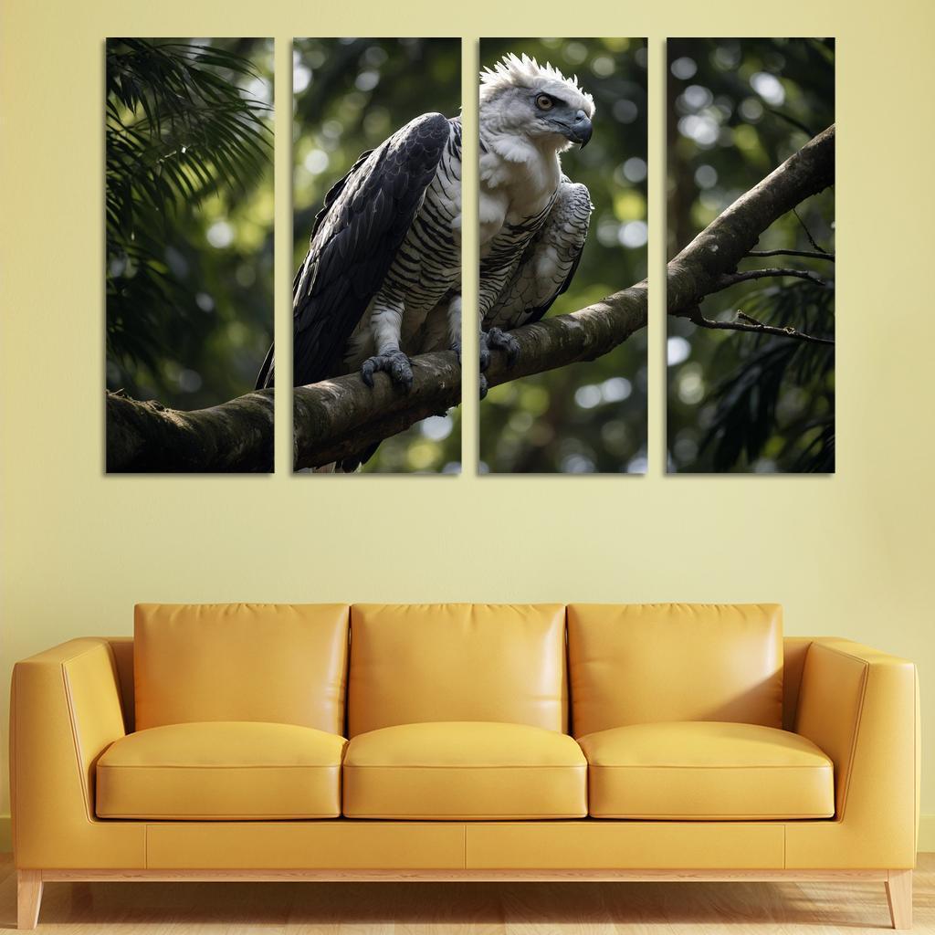 The Regal Harpy Eagle Master Of The Forest Canopy Modern Paintings Frame