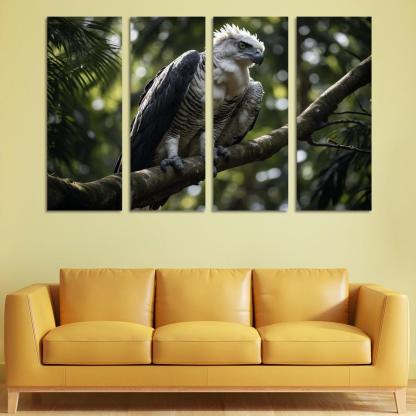 The Regal Harpy Eagle Master Of The Forest Canopy Modern Paintings Frame