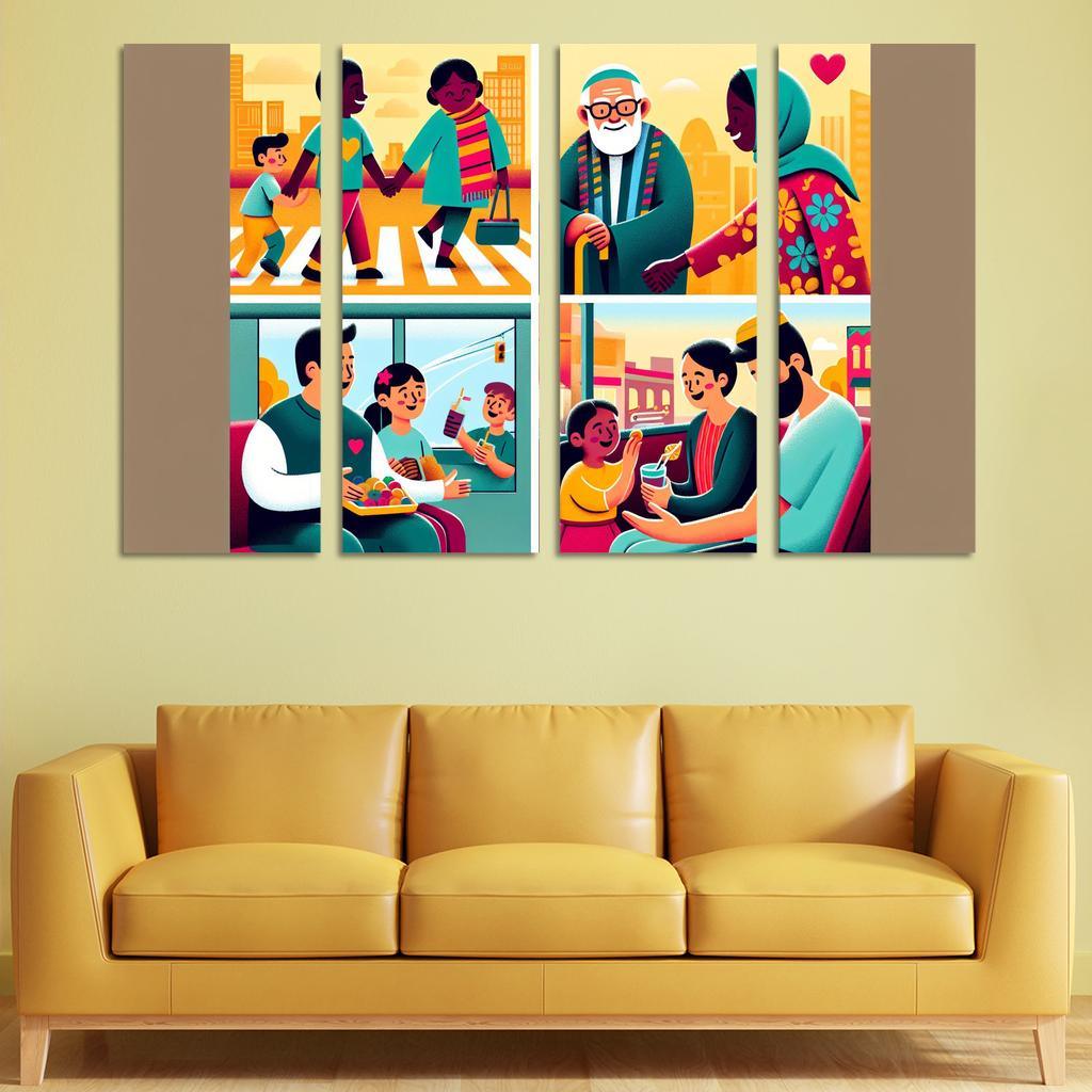 The Art Of Kindness Promoting Compassion In Society Custom Paintings Frame