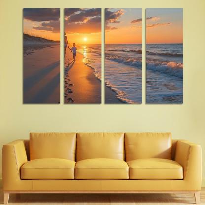Footprints In The Heart A Mothers Journey Canvas Paintings Frame