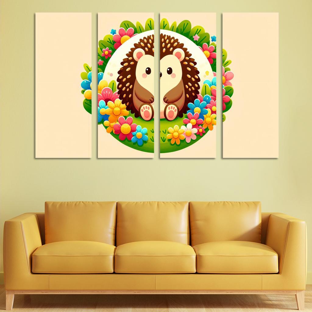 Happy Hedgehog - Cuddly Companion Framed Paintings