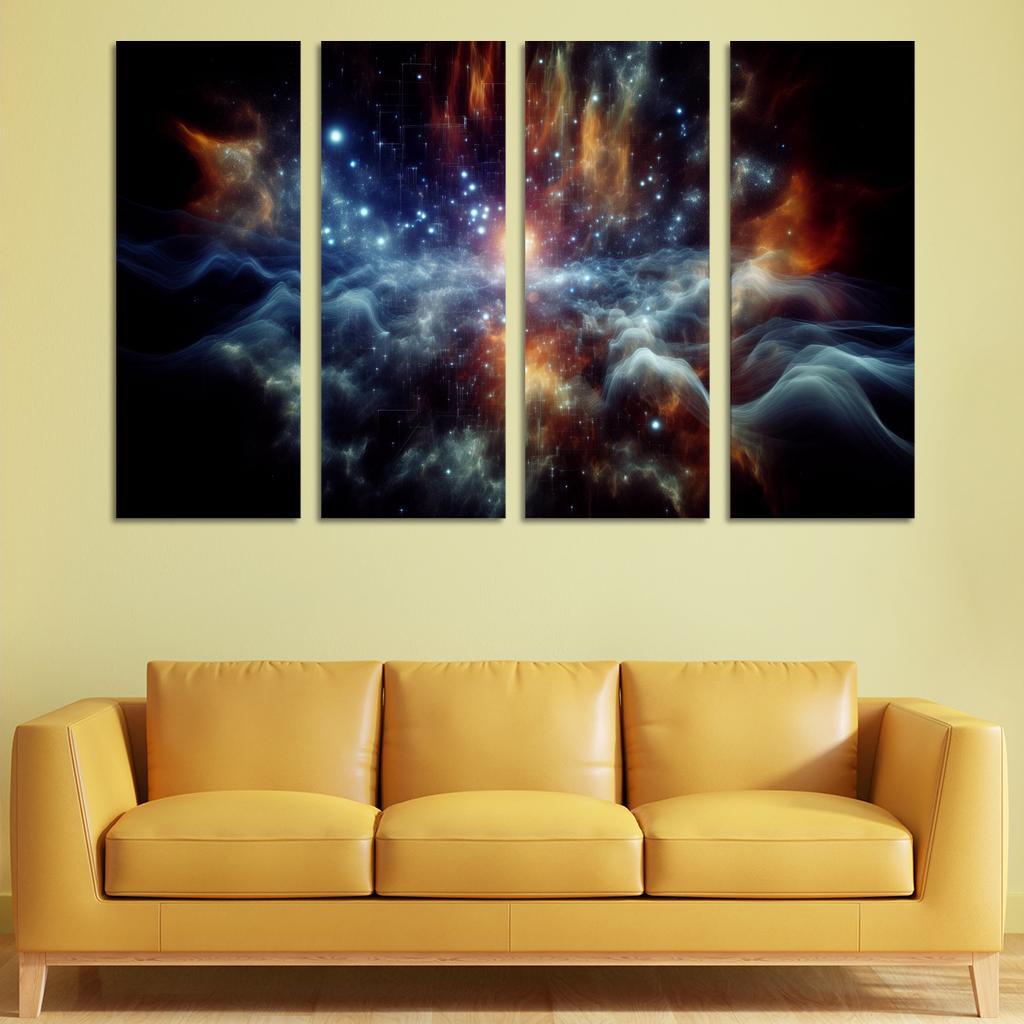 The Marvels Of Cosmic Background Radiation Abstract Paintings Frame