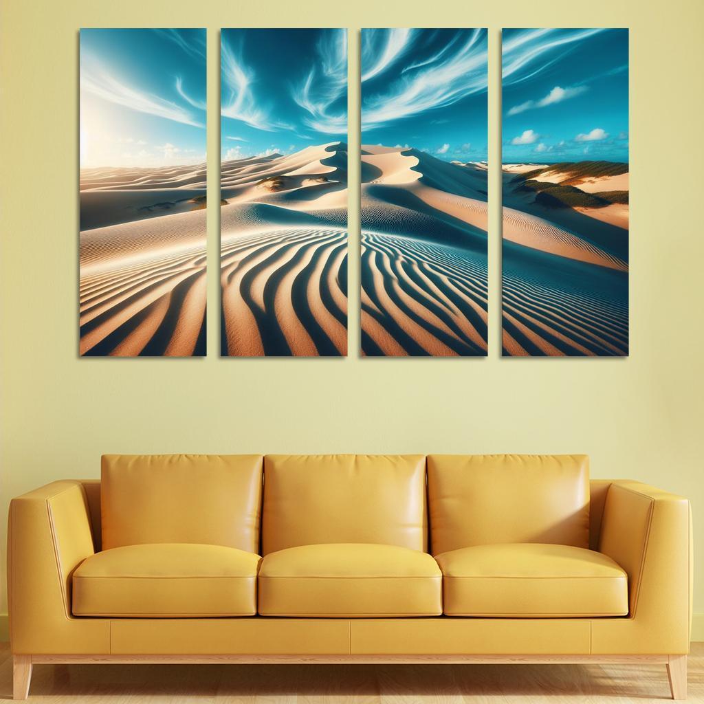 Sunlit Dunes Windswept Beauty Multi-panel Paintings