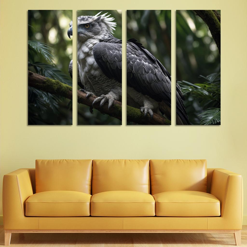 The Enchanting Harpy Eagle Ruler Of The Rainforest Canvas Paintings Frame
