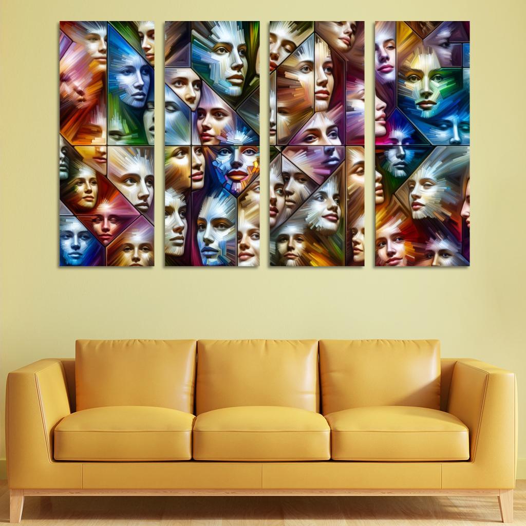 The Silent Struggles Mental Health And Society Custom Paintings Frame