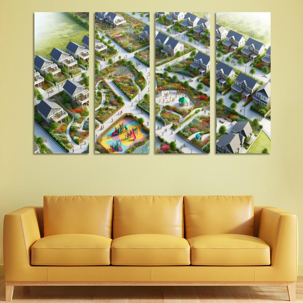 Interconnected Living Environments Custom Paintings Frame