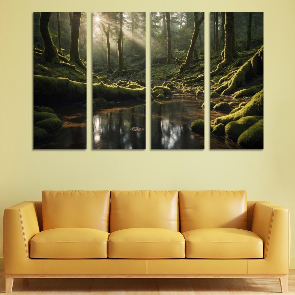 The Serenity Of Hidden Forest Glens Oil Paintings Frame