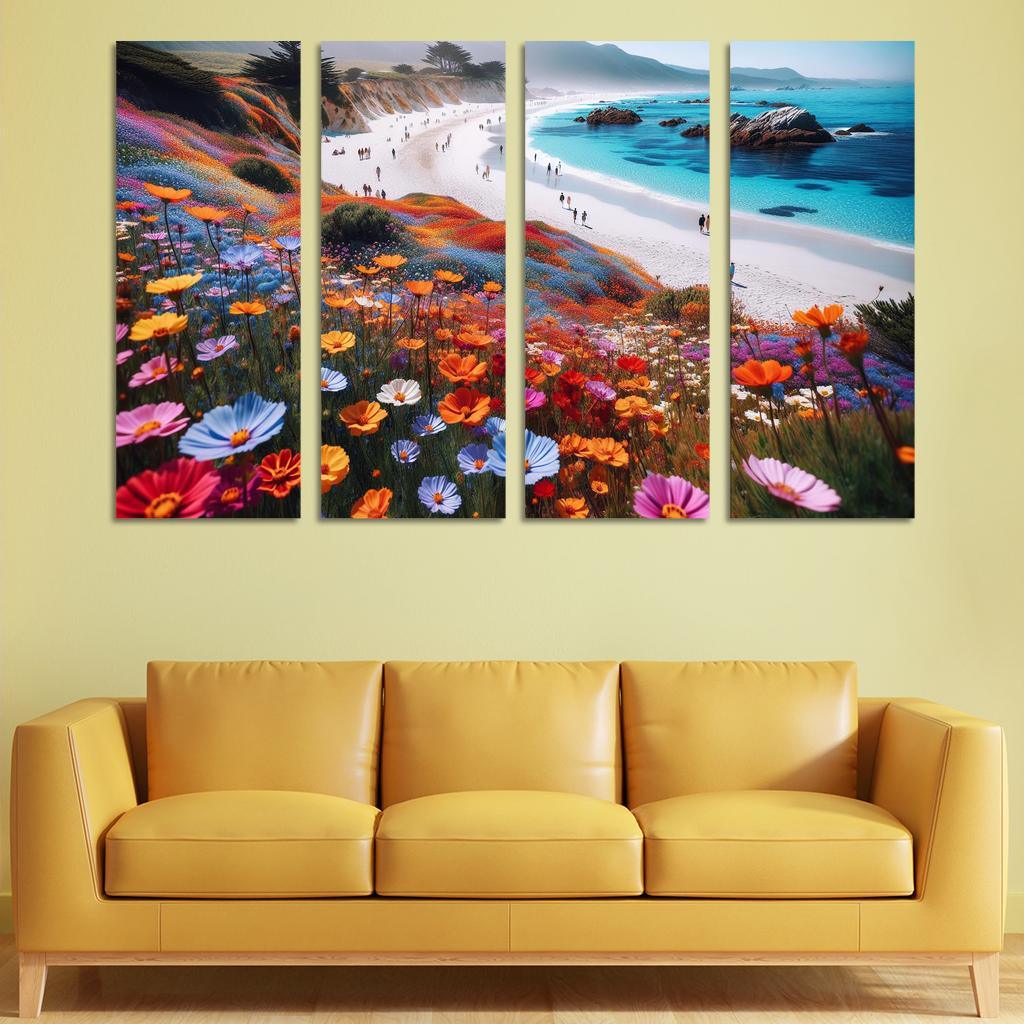 Wildflower Cove Nature's Palette Modern Paintings Frame