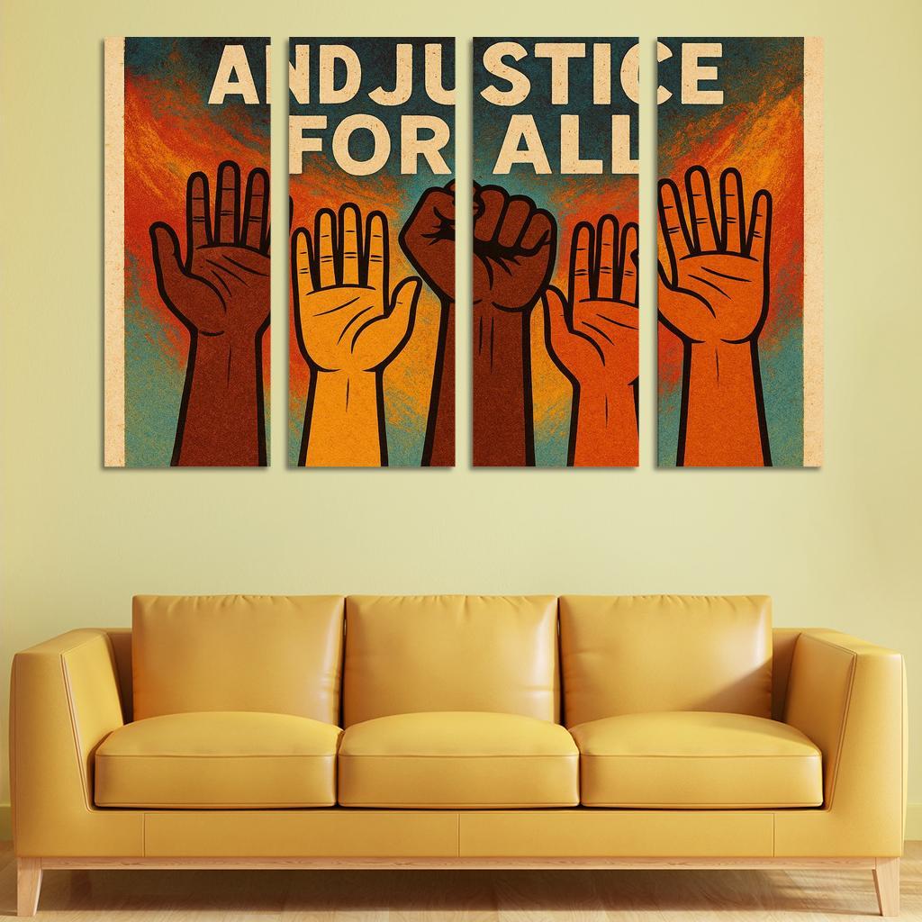 Waves Of Justice Artistic Advocacy For Social Equity Premium Artwork Frames