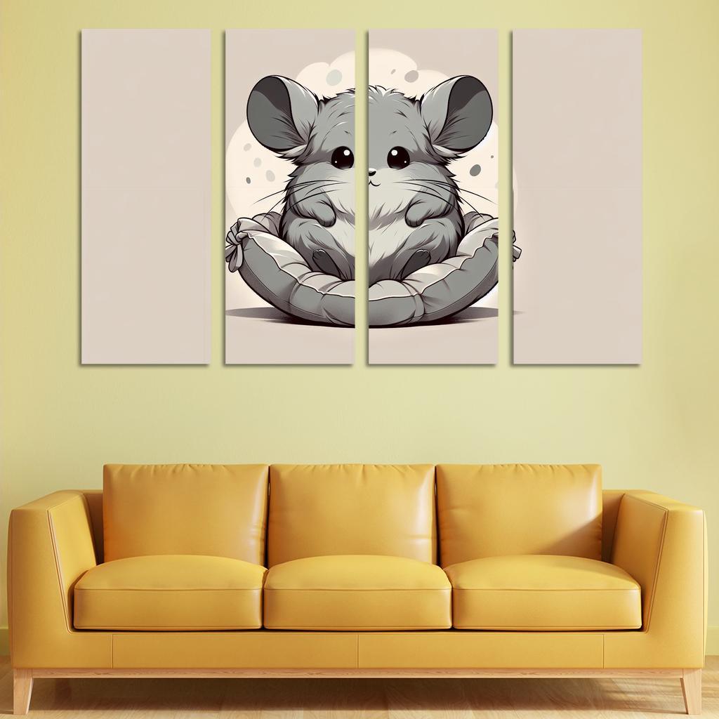 Cheerful Chinchilla - Cuddle Buddy Framed Paintings
