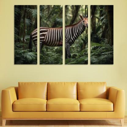 The Unique Okapi In The African Forests Framed Paintings