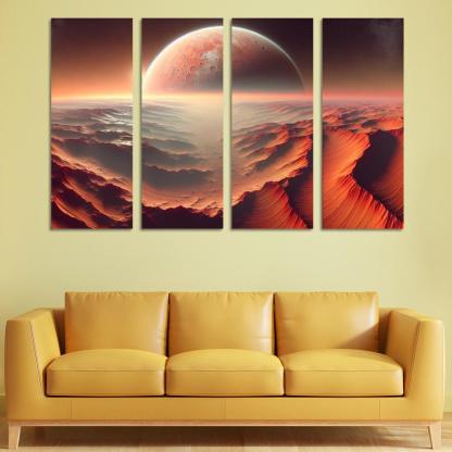 The Evolving Landscape Of Mars Abstract Paintings Frame