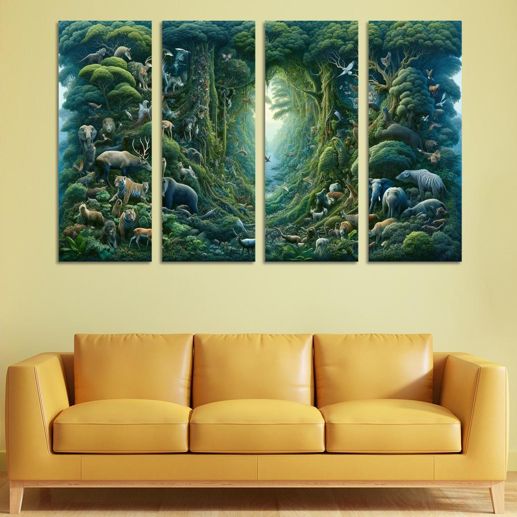 Nature's Call Advocating For Biodiversity Preservation Multi-panel Paintings
