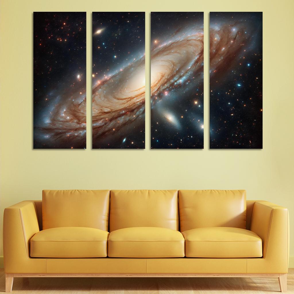 The Striking Features Of The Andromeda Galaxy Abstract Paintings Frame