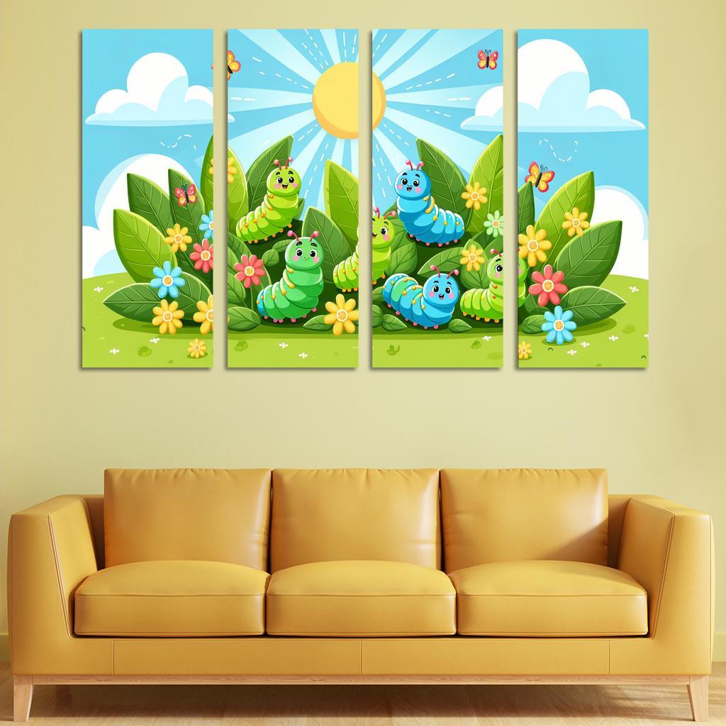 Cheery Caterpillars - Natures Wonders Framed Paintings