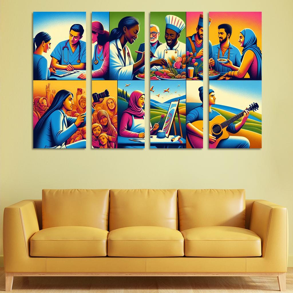 Voices Of Resilience Stories Of Refugee Empowerment Custom Paintings Frame