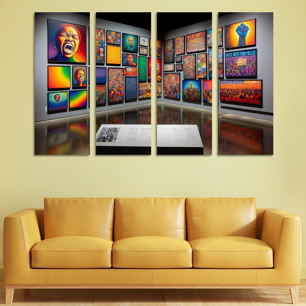 Threads Of Change Art On Racial Equality Framed Paintings