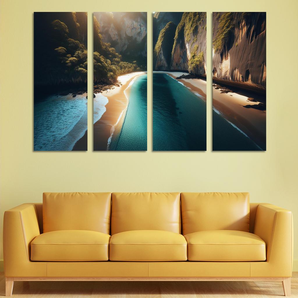 Sapphire Bay Seaside Seclusion Abstract Paintings Frame