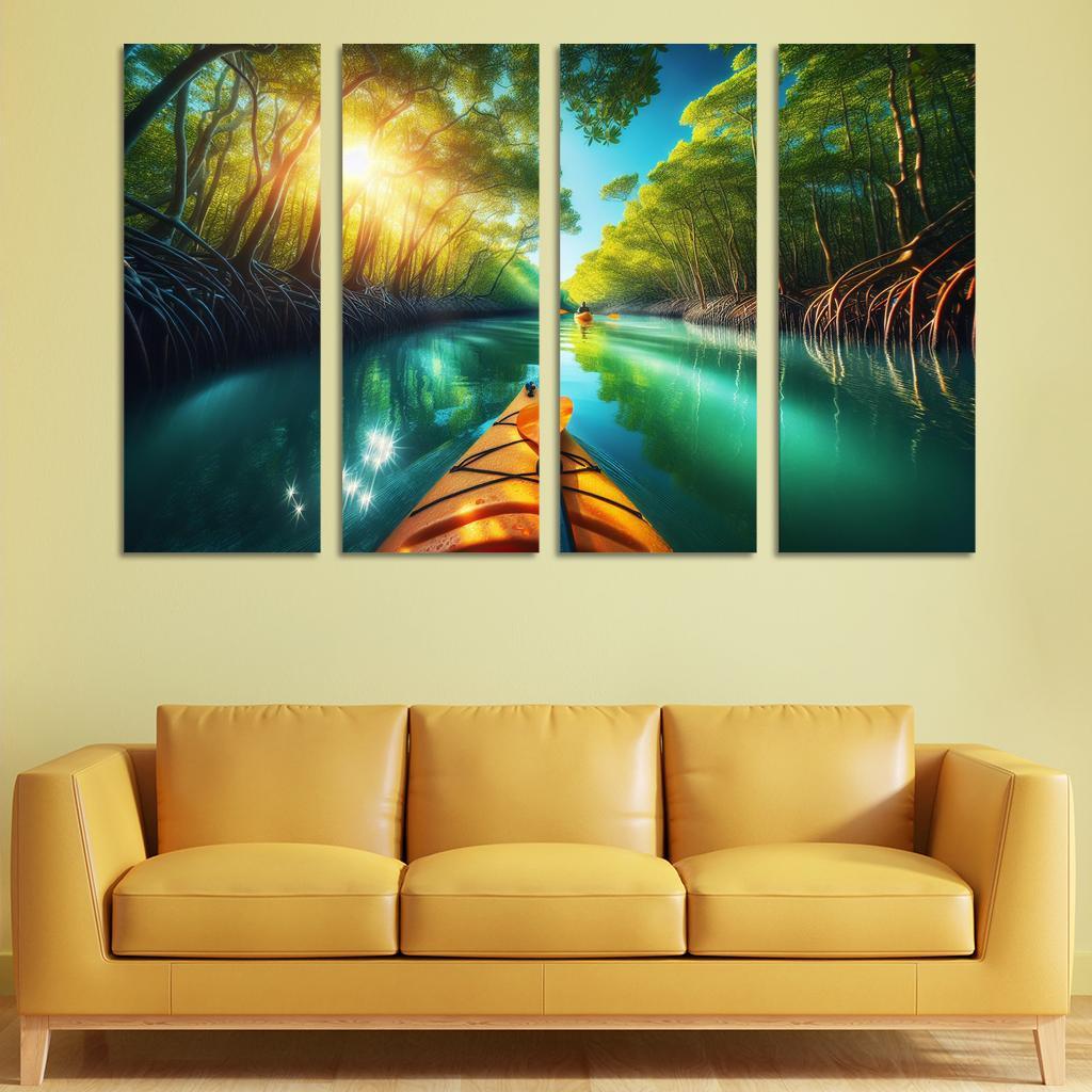 Winding Waters A Kayaker's Dream Custom Paintings Frame