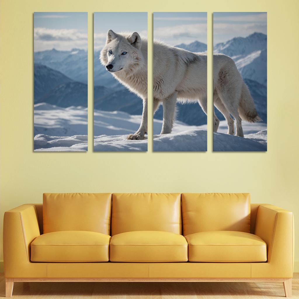 The Majestic Arctic Wolf King Of The North Premium Artwork Frames