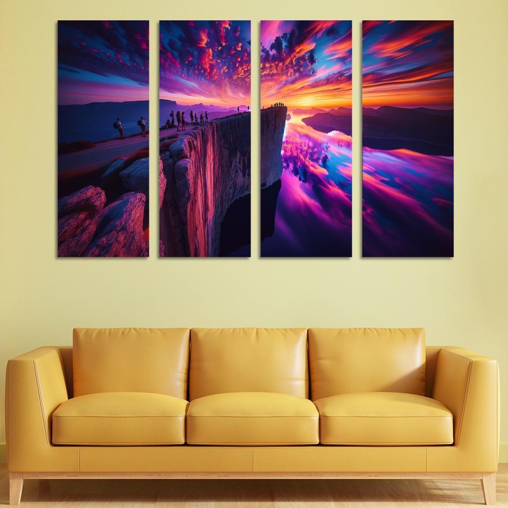 Sunset Ridge Cliffside Viewpoint Art Trends