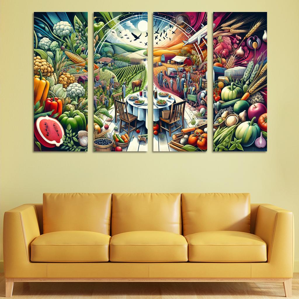 The Fabric Of Life Understanding Food Systems Custom Paintings Frame