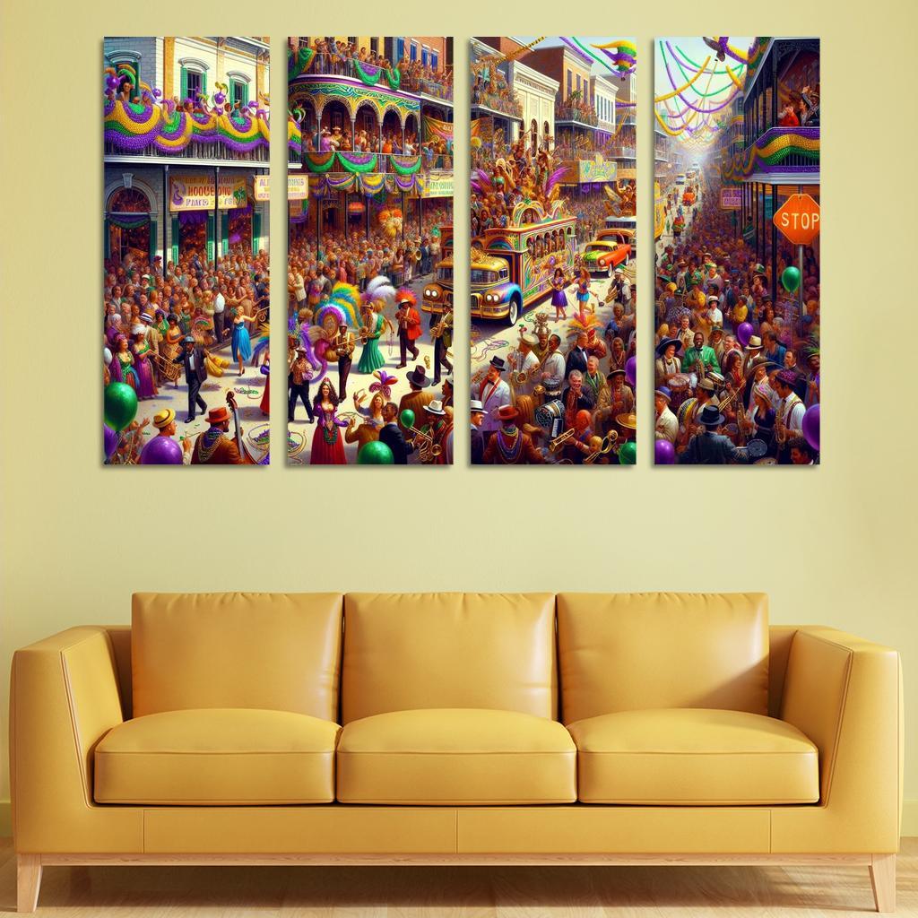 Mardi Gras Canvas Paintings Frame