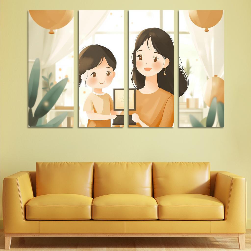 Milestones Of Love A Mothers Journey Through Time Canvas Paintings Frame