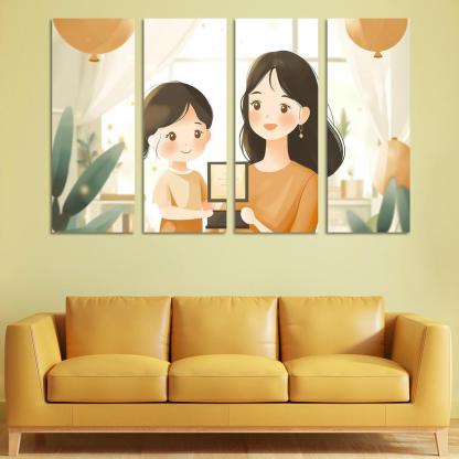 Milestones Of Love A Mothers Journey Through Time Canvas Paintings Frame