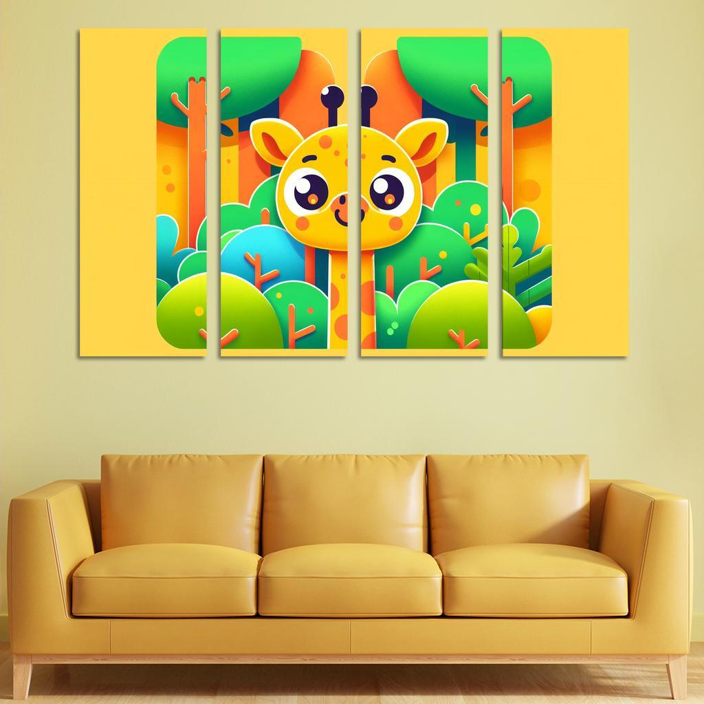 Giggling Giraffe Surprise Premium Artwork Frames