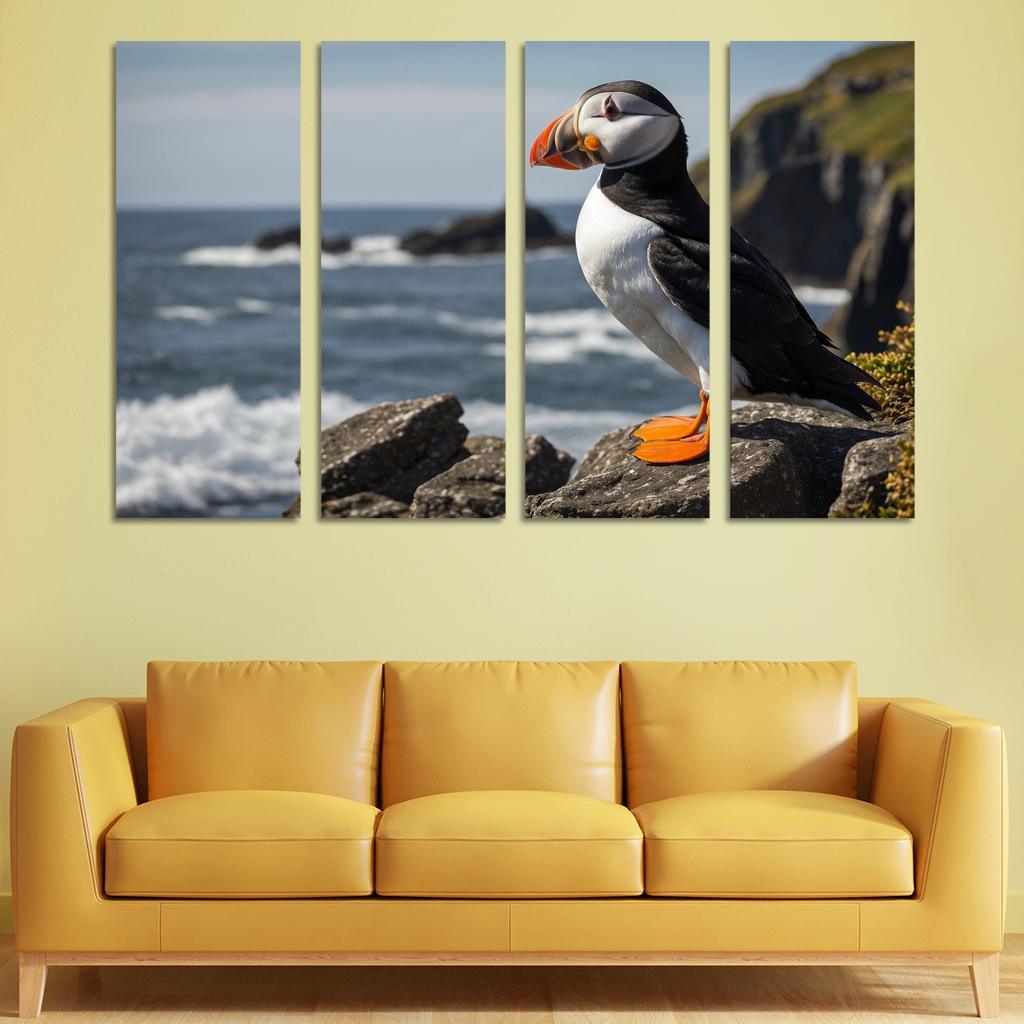 The Magnificent Puffin The Clown Of The Sea Custom Paintings Frame