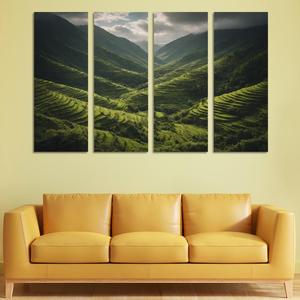 The Lush Terraces Of Emerald Green Art Trends