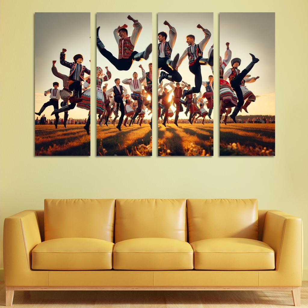 Cossack Dance The Spirit Of The Ukraine Modern Paintings Frame