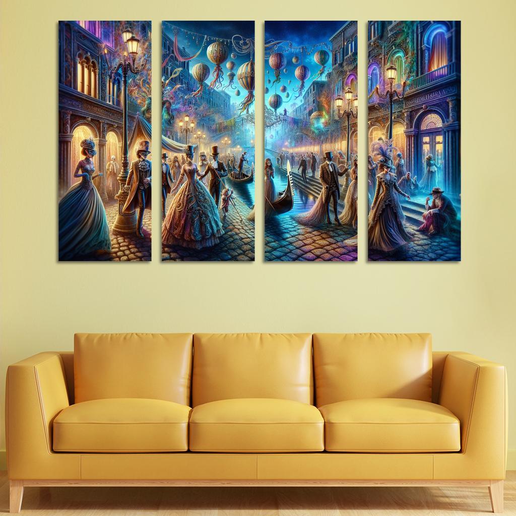 Venice Carnival - Italy Modern Paintings Frame