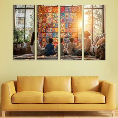 Woven Hearts The Tapestry Of Togetherness Custom Paintings Frame