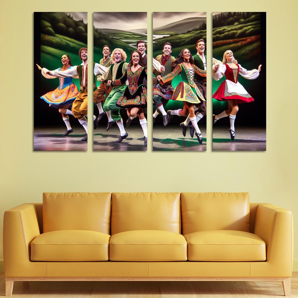 Celtic Dance The Rhythm Of The Emerald Isle Modern Paintings Frame