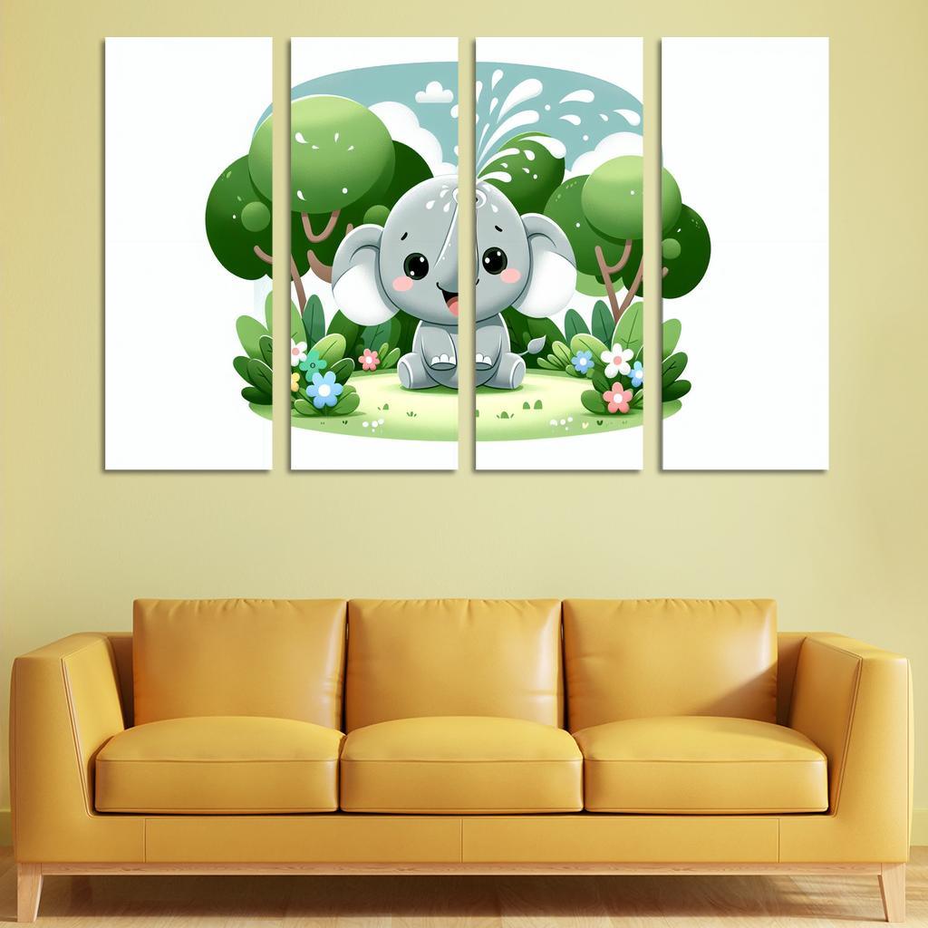 Exploring Elephants - Safari Adventures Framed Paintings